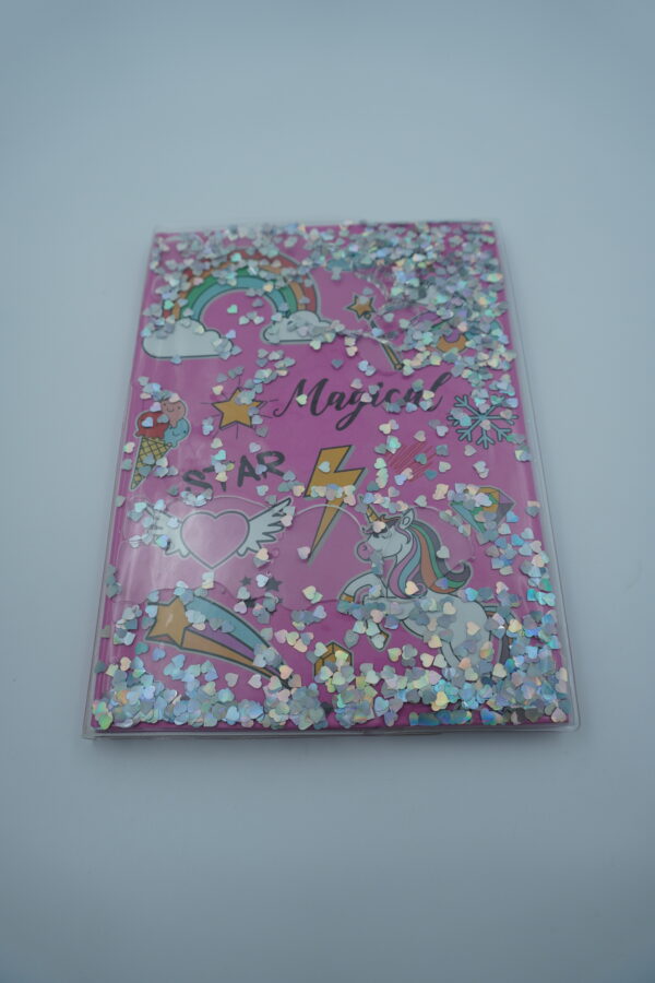 AG-D-09 Diary / Water filled diary with glitter and sequins
