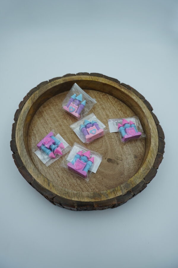 castle-shaped 3D erasers