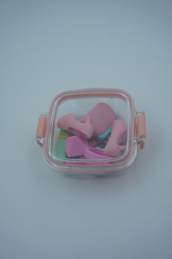 Fashion-Themed Eraser Set for Girls